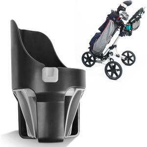 Golf Push Cart Cup Holder Compatible with Clicgear, Sun Mountain, Bagboy and More. Golf Push Cart Accessories- Large Size
