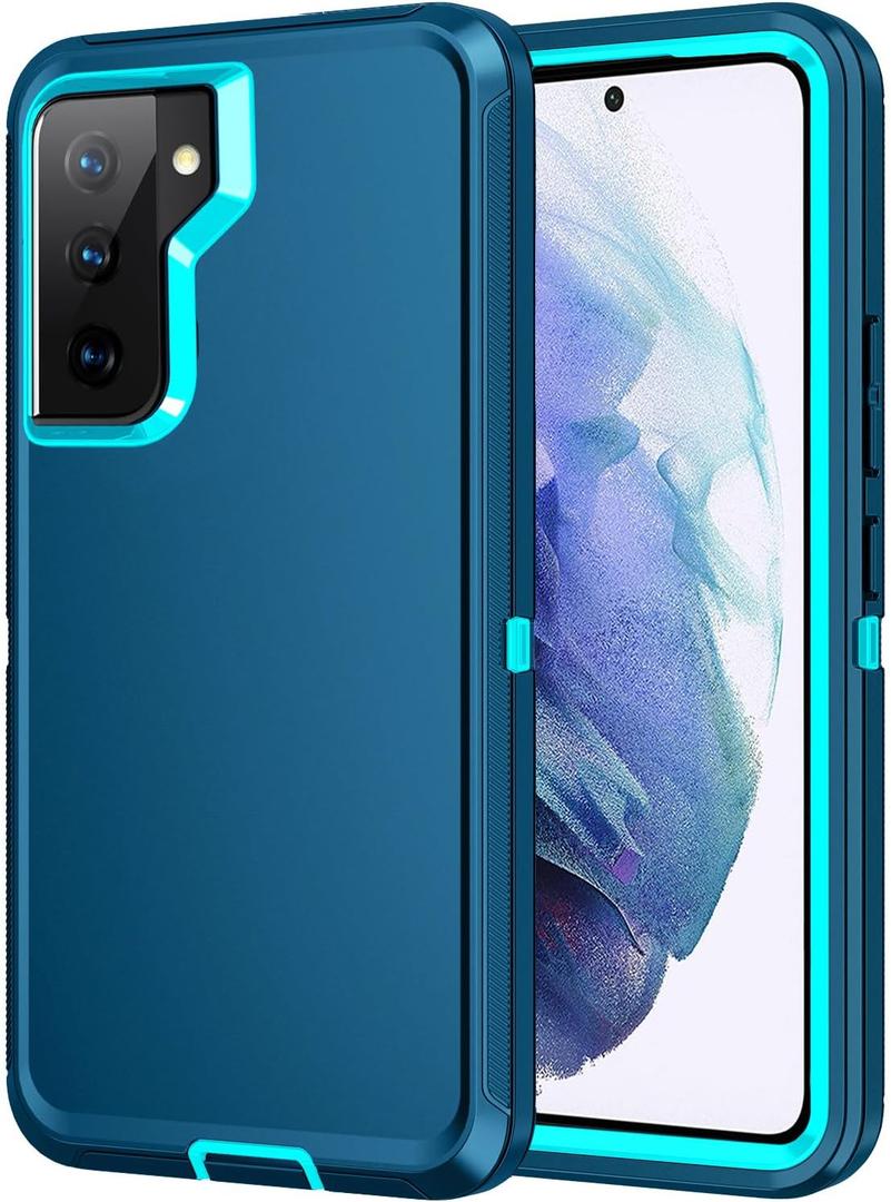 for Galaxy S21 Plus Case,Heavy Duty Shockproof Dust/Drop Poof 3 Layers Full Bady Protection Rugged Cover Case for Galaxy S21 Plus,Turquoise