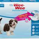 Four Paws Wee-Wee Super Absorbent Disposable Adjustable Dog Potty Training Diapers, Leak-Proof Protection for Dogs, Size Extra Small, Up to 8" Waist, 36 Count