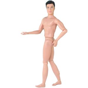 14 Moveable Jointed Doll Male Nude Doll Naked Body Move Doll, Body Dolls, Doll DIY Interactive Dolls Boyfriend (Khaki)