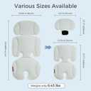 Momcozy Breathable Stroller Seat Liner | Universal Adjustable Soft Pad | Soft & Dry Comfort | Detachable 2-Piece Feel Cooling-Touch Cushion | Fits Strollers, High Chair, Bassinet, Swing
