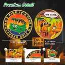 5pcs Colorful Dumpster Fire Challenge Coin - This is Fine Mini Dumpster Fire Coin - Hilarious Funny Desk Accessories for Work - Gold Coworker Go Away Token - Inspirational Gifts for Men Women Teacher
