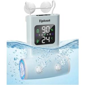 Portable Bath Jets for Tub: 5-Speed Jet Spa for Bathtub with LED Display, Bath Jet/Bubble Mode, Rechargeable Bath Jets, Dual Water Outlet, IPX8 Waterproof, Ideal Gift for Home - Blue