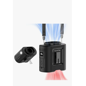 Socool 14500mAh Portable Waist Fan Clip on Belt 360 Rotation Wearable Rechargeable Personal Shirt Fan, 67H Cooling 5Speed Battery Operated with Light, Neck Fan HandsFree for Outdoor Jobsite Camping