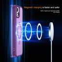 Hocase for iPhone 14/13 Case 6.1", with Magnetic Ring Stand [Compatible with MagSafe] [Military Grade Protection] Slim Shockproof Translucent Protective Phone Case - Purple