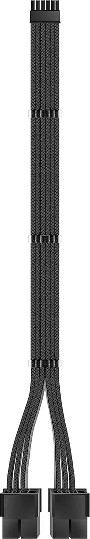 EZDIY-FAB RTX 3000 Series 12 Pin to Dual 8 Pin PCIe Sleeved Extension Cable 300 MM- Connector for NVIDIA Ampere GEFORCE RTX 3060ti 3070 3080 FE Funder Edition- Black