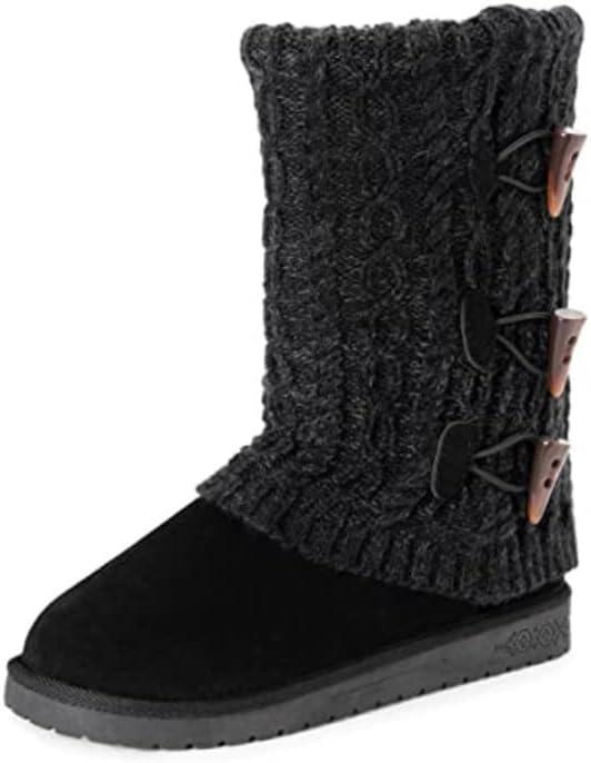 MUK LUKS Women's Cheryl Fashion Boots (6, Jet Black)