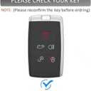 Key Fob Cover with Heavy-duty Keychain for Range Rover Evoque Sport Vogue Velar Defender Discovery 5