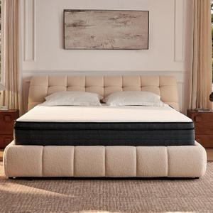 Mattress Twin Size 8 Inch, Twin Hybrid Mattress with Gel Infused Memory Foam Layer & Pocketed Coils for Balanced Firm Comfort & Cushioned Pressure Relief Mattresses in a Box