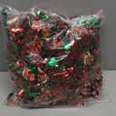 50FT Red Green Christmas Tinsel Garland with Tree Gingerbread Man Ornaments Metallic Xmas Garland for Christmas Tree Decorations Holiday Decor for Mantel Staircase Indoor Outdoor Home Office Party