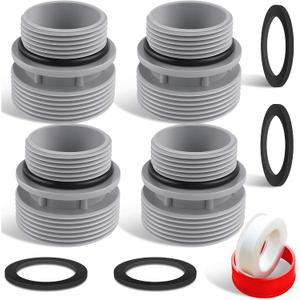 FANOVO 4560 Pool Hose Conversion Adapters Kit, 40mm to 1-1/2 Inch Above Ground Swimming Filter Hose Convertor Connector Compatible with Intex Coleman, for Hayward Pool Filter Pump Hose (Black) FANOVO 4560 Pool Hose Conversion Adapters Kit, 40mm to 1-1/2 Inch Above Ground Swimming Filter Hose Convertor Connector Compatible with Intex Coleman, for Hayward Pool Filter Pump Hose (Black)