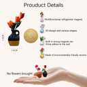 Mini Vase Magnets for Fridge, Ceramic Vase Refrigerator Magnets, Funny Mini Plant Magnets, Small 3D Plant Vase, Suitable for Fridge, Kitchen, Office Decoration (8Pcs)