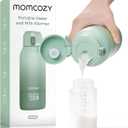 Momcozy Portable Bottle Warmer for Travel – Dual Heating Modes for Breast Milk & Water, Portable Milk Warmer with Fast Heating & Long Battery Life, 17 Ounces Large Capacity to Meet Your All-Day Needs, Gradual Change of Green