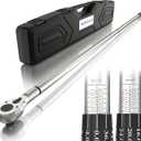 1 Inch Drive Torque Wrench with 200-1200 ft lb / 271-1627 Nm/High hardness & strength/Long lifetime/Less effort for Off-road equipment/Truck/Motor homes/Drilling platform/Excavator