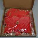 6 Pcs 12''Large Glitter Christmas Poinsettia Flowers Artificial Jumbo Christmas Tree Decorations with Clips Red Ornaments for Christmas Tree Big Red Christmas Decor for Xmas New Year Party