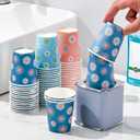 SIUQ 300 Pack 5 oz Paper Cups, Disposable Bathroom Cups, Small Mouthwash Cups, Hot/Cold Beverage Drinking Mini Cup for Party, Picnic, BBQ, Travel (Daisy)