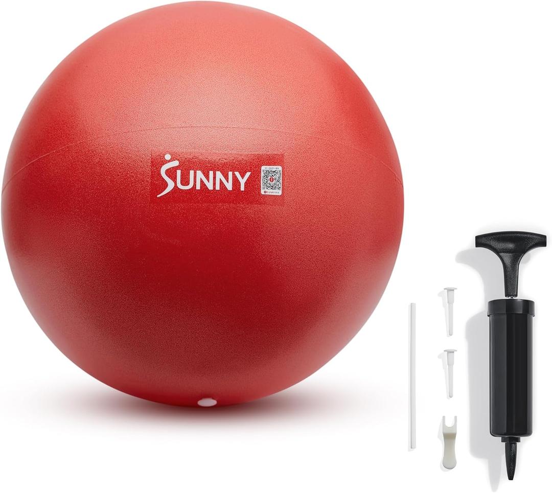 Sunny Health & Fitness Premium Anti-Burst Exercise Balls for Core Strength, Yoga, Pilates, Barre, Physical Therapy, Balance, Flexibility Non-Slip & Odorless