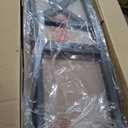 Dining Chairs Set of 4, Heavy Duty Kitchen Chair with Padded Seat & X Shaped Backrest, 4pcs Linen Upholstered Side-Chair for Dining-Room, Solid Wood Frame, Easy Assembly, Gray