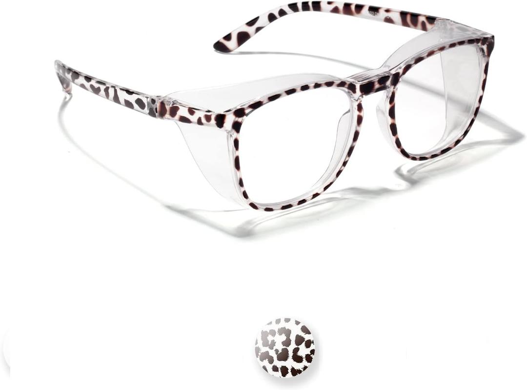 LianSan Oversize Anti-Fog Safety Glasses for Nurses, Z87.1 Certified Goggles for Women, Square UV Protection (Tinted)