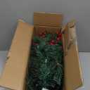 Lulu Home 2 Pack 2 Ft Pre-Lit Pathway Christmas Trees with Stake, Battery Operated 60 LED Lighted Small Christmas Trees Yard Stake Outdoor Decoration with Red Berries, Red Balls, Pine Cones