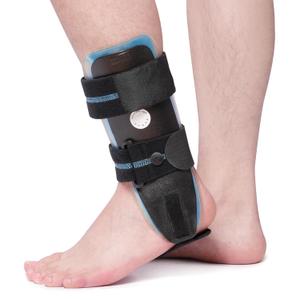 Velpeau Air Gel Foam Ankle Stabilizer Support Brace for Sprained Ankle, Ligament Injury, Tendonitis, Adjustable Rigid Stirrup Ankle Splint for Women and Men (Gel Version, Large, Left Foot) (Large (Pack of 1), Gel Version- Left Foot)