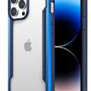 RAPTIC Shield for iPhone 14 Pro Case, Shockproof Protective Clear Case, Military Grade 10ft Drop Tested, Durable Aluminum Frame, Anti-Yellowing Technology, 6.1 inch, Marine Blue