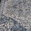 zesthome 8x10 Area Rugs-Washable Rug for Living Room, Non-Slip Backing Rugs, Stain Resistant 8x10 Rug for Bedroom, Ultra-Thin Low Pile Rugs, Vintage Large Home Decor (Blue/Ivory)