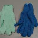 2 Pairs Microfiber Dusting Gloves, Reusable Plant Dusting Gloves Washable Mittens Cleaning Glove Microfiber Dusters for House Furniture Blinds Kitchen Plants(Blue, Royal Blue)