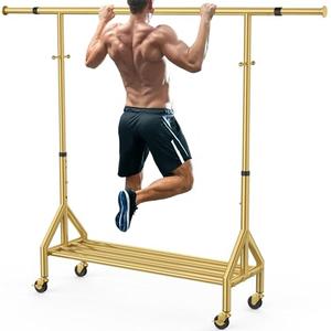 Amazon.com: 100% Stainless Steel Clothing Rack Load 760LBS, Ultra-Stable Heavy Duty Clothes Rack W/ Reinforced Rubber Ring, Extendable Adjustable Rolling Garment Racks W/ Sturdy Wheel for Portable Hanging Clothes : Home & Kitchen