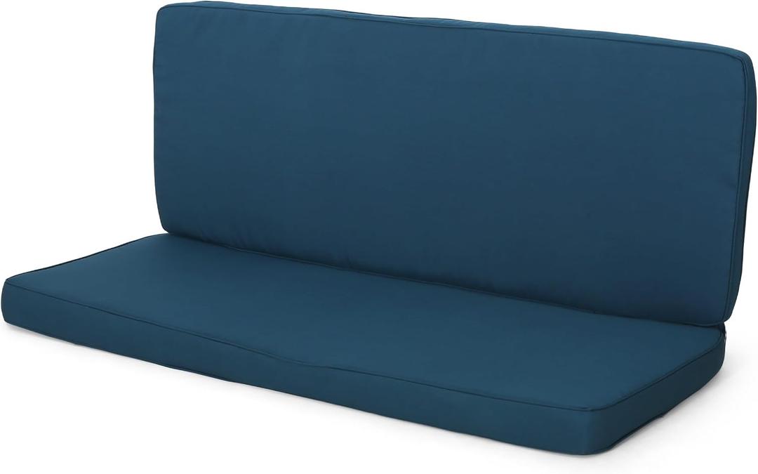 Christopher Knight Home Gavin Outdoor Water Resistant Fabric Loveseat Cushions, 20.50" D x 51.50" W x 3.25" H, Dark Teal