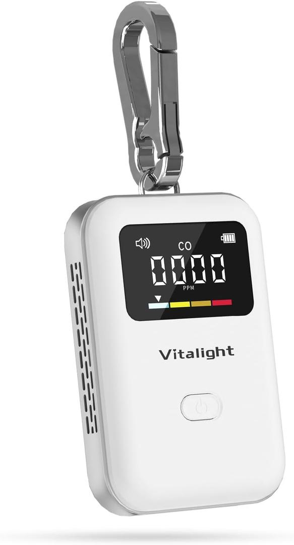 Carbon Monoxide Detector,Mini CO Detector for Travel, Air Quality Monitor,Stylish and Lightweight CO Monitor for Home Indoor/Outdoor