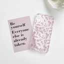 NITITOP Compatible with iPhone 15 Pro Max Case Clear with Card Holder Cute Flower Floral Leave Pattern for Women Girl Soft TPU Shock-Absorbing Wallet Case Protective Phone Cover - Pink