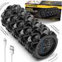 Vibrating Foam Roller, High Density Massage Roller for Back Pain Relief & Muscle Recovery and Physical Therapy, 5-Speed Rechargeable Exercise Roller, 2 Modes