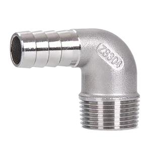 Stainless Steel Elbow 3/4" Hose Barb x1/2" NPT Male 90 Degree Home Brew Pipe Fitting