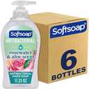 Softsoap Antibacterial Liquid Hand Soap, Sensitive Rosewater and Aloe scent Hand Soap, 11.25 Fl Oz (Pack of 6)