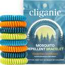 Cliganic 20 Pack Mosquito Repellent Bracelets, DEET-Free Bands, Individually Wrapped (Packaging May Vary)