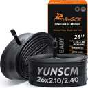 2-PCS 26" Heavy Duty Bike Tubes 26X2.10/2.40 AV32mm Schrader Valve (52/62-559) Bicycle Tubes Compatible with 26 X 2.10 26 X 2.125 26X2.20 26X2.25 26X2.30 26x2.35 26X2.40 Bike Bicycle Tire Tubes