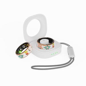 Smart ring for Women Men, Smart Ring with 24/7 Heart Rate Blood Oxygen Blood Pressure Sleep Monitoring Step Counting Waterproof With Case (Flowers)