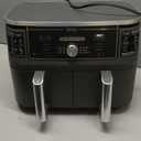 Ninja DZ401 Foodi 10 Quart 6-in-1 DualZone XL 2-Basket Air Fryer with 2 Independent Frying Baskets, Match Cook & Smart Finish to Roast, Broil, Dehydrate for Quick, Easy Family-Sized Meals, Grey