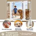 WAOWAO 40" Extra Tall Clear Acrylic Dog Gate for Baby and Kids with Double Lock, 29.5"-47.2" Width, Safety Auto Close Pet Gate for Puppy and Pets, Fits Doorways,Kitchen, and Entryways, White