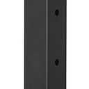 Stainless Steel Square Fence Post for Deck Cable Railing System, Flat Top Down to Stair Post 36"x2"x2" Pre-Drilled, Matte Black