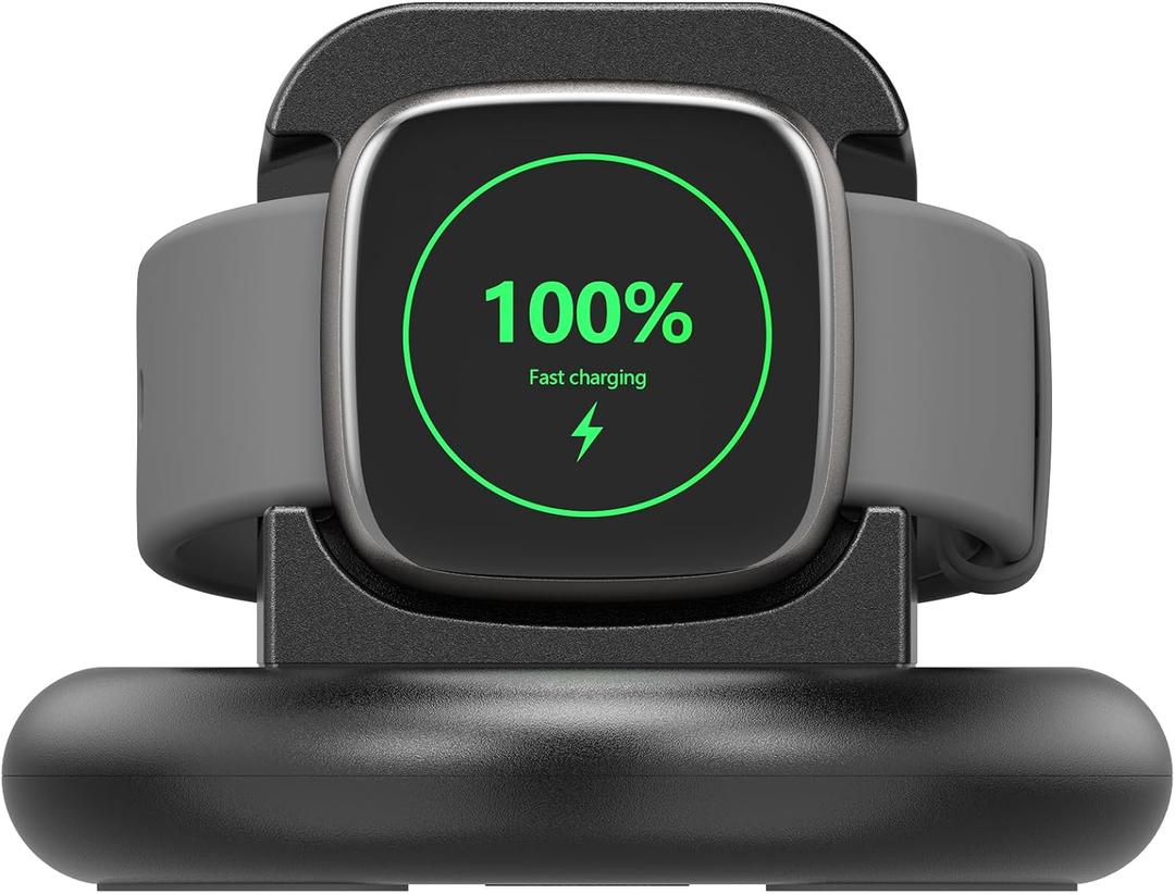 Vancle Charger for Fitbit Versa 4/3, Anti-Slip Charging Stand Dock with 4.4Ft USB Cable Cord for Sense 2/Sense Smartwatch