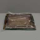 Besti Rustic Vintage Food Serving Trays (Set of 2) | Nesting Wooden Board with Metal Handles | Stylish Farmhouse Decor Serving Platters | Large: 15 x2 x11 - Small: 13 x2 x9 inches (Rustic Burnt)