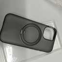 TORRAS 360 Magnetic Stand for iPhone 17 Case, [Rotatable Sturdy Kickstand][Fit for MagSafe][4X Mil-Grade Shockproof] Slim Translucent Phone Cover, Camera Button, Obsidian Black, Ostand O3 Fitness