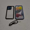 Temdan for iPhone 15 Pro Case Waterproof, [Built-in Screen Protector][IP68 Underwater][15FT Military Drop Proof][Dustproof][Real 360] Full Body Shockproof Protective Phone Case 6.1'' - Blue/Clear