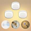 uuffoo Keyhole Light with Motion Sensor, Door Key Light PIR Infrared Wireless Auto Magnetic Linkage Detector, Indoor Wall Lamp for Kitchen Hallway Stairway (White, Three Pack)