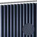 Waffle Weave Shower Curtain Navy Blue Cotton Coastal Ocean Heavyweight Shower Curtains for Bathroom,Washable,72Wx72L