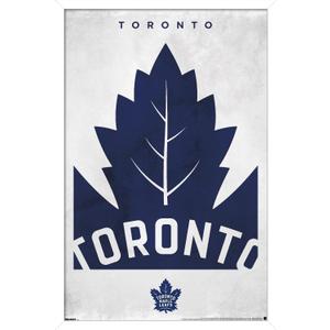 Trends International NHL Toronto Maple Leafs - Logo 25 Wall Poster, 22.4L x 14.7W, White Framed Version