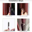 Weather Stripping for Door/Windows X 18 Feet Long, V Shape Adhesive Weather Strip Door Frame/Windows Frame Seal PU Foam Strip Weather Seal Door Insulation Anti Collision Soundproof (Black)