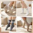 Striped Pilates Socks with Grips for Women